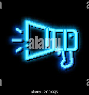 Lautsprecherwerkzeug, Symbol für Leuchtsymbol in Neonfarben Stock Vektor