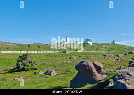 Cape Spear, Neufundland, Kanada im sonnigen Tag Stockfoto