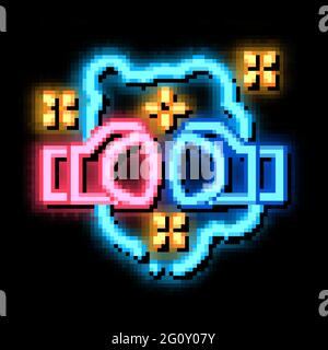 Abbildung des Symbols „Faustschlag Kampf gegen Neon“ Stock Vektor