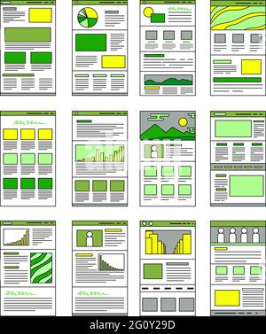 Dies ist eine Illustration des Webbildschirms, der auf einem Smartphone angezeigt wird Stock Vektor