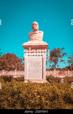 Statue von Giuseppe Garibaldi in Marsala, Trapani, Sizilien, Italien, Europa Stockfoto