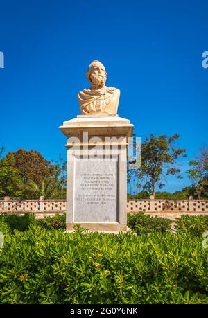 Statue von Giuseppe Garibaldi in Marsala, Trapani, Sizilien, Italien, Europa Stockfoto