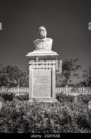 Statue von Giuseppe Garibaldi in Marsala, Trapani, Sizilien, Italien, Europa Stockfoto