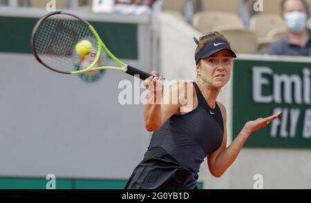 Paris, Frankreich. Juni 2021. Elina Svitolina aus der Ukraine während des Roland-Garros 2021, Grand Slam Tennisturniers am 3. Juni 2021 im Roland-Garros Stadion in Paris, Frankreich - Foto Nicol Knightman/DPPI Credit: DPPI Media/Alamy Live News Stockfoto