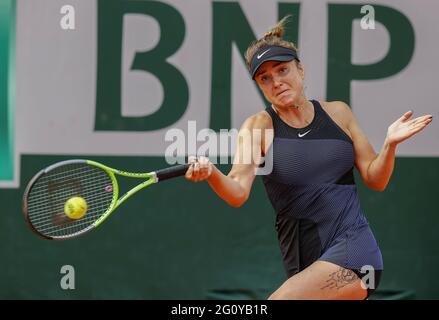 Paris, Frankreich. Juni 2021. Elina Svitolina aus der Ukraine während des Roland-Garros 2021, Grand Slam Tennisturniers am 3. Juni 2021 im Roland-Garros Stadion in Paris, Frankreich - Foto Nicol Knightman/DPPI Credit: DPPI Media/Alamy Live News Stockfoto