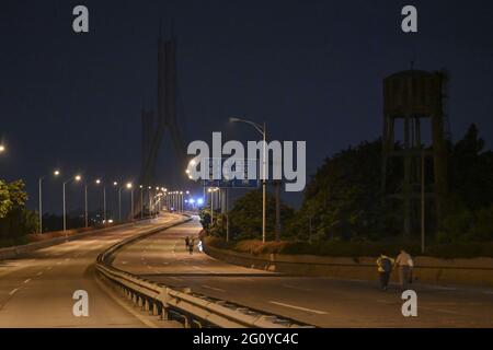 Guangzhou, China. Juni 2021. Der Distrikt Liwan ist blockiert, da der COVID-19 am 04. Juni 2021 in Guangzhou, Guangdong, China, wieder in Gang kommt.(Foto: TPG/cnsphotos) Quelle: TopPhoto/Alamy Live News Stockfoto