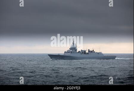 Die Fregatte KNM Fridtjof Nansen (F310) der Royal Norwegian Navy Stockfoto