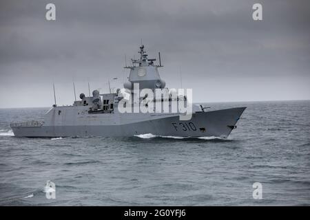 Die Fregatte KNM Fridtjof Nansen (F310) der Royal Norwegian Navy Stockfoto