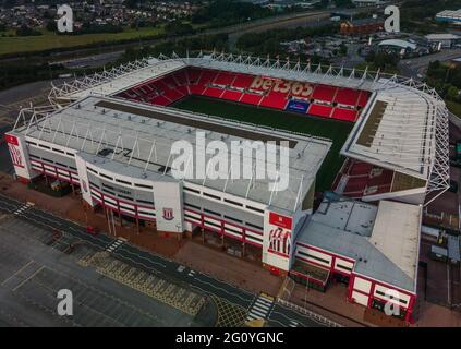 Stock City Football Club SCFC Bet 365 Stadium Luftdrohne aus der Luft. Stockfoto