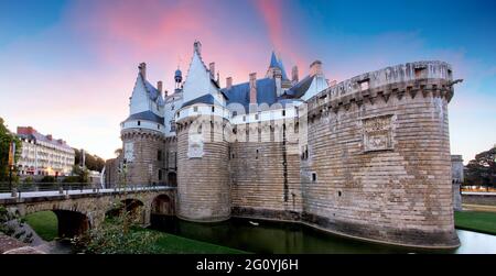 Frankreich - Nanste, Schloss der Herzöge der Bretagne oder Chateau des Ducs de Bretagne Stockfoto