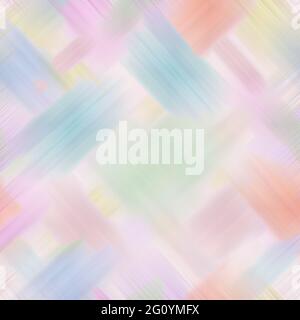 Mehrfarbiger abstrakter Hintergrund. Schablone mit digitaler Imitation von pastellrosa, blau, orange, grünen Pinselstrichen. Sanftes, zartes Frühlingsbild Stockfoto