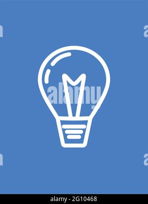 Glühbirnen- oder Glühbirnen-Symbol-Vektorlogo auf einem farbigen Hintergrund-Logo für einen hellen Moment in Ihrem Leben und perfekt für Medien, soziale Medien, Designs Stock Vektor