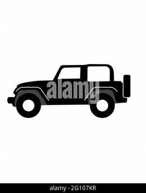 Offroad Rockcrawler oder Offroad Jeep Wrangler Auto Vektor Stock Vektor