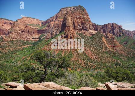 Gipfel in den Kolob Canyons, Zion National Park, Utah, USA Stockfoto