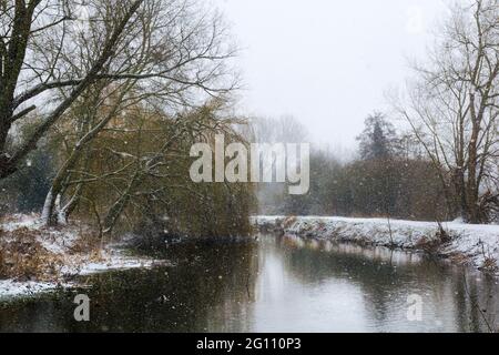 Lea Valley Park im Winter Stockfoto