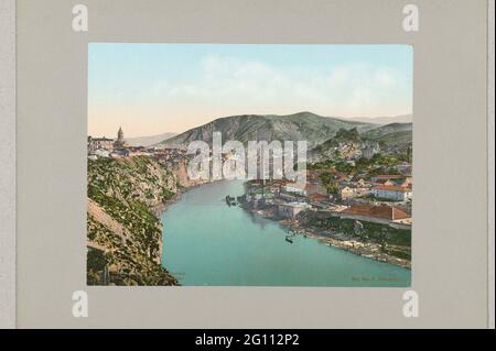 Blick auf Avlabar; Tiflis. Vue Generale d'Avlabar ... Blick in der Nähe Avlabar. Unten links ist der Titel in russischer und französischer Sprache zu sehen. Stockfoto