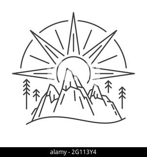 Nature Line-Banner Stock Vektor