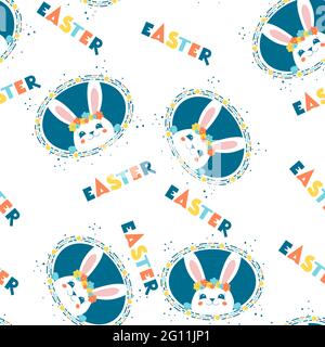 Nahtloses Muster im Ostermotiv. Ostermuster. Vektorgrafik Stock Vektor
