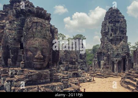 Foto des Bayon-Tempels in Siem Reap Kambodscha Stockfoto