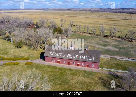 Scout's Rest Ranch, Buffalo Bill Ranch State Park, North Platte, Nebraska Stockfoto