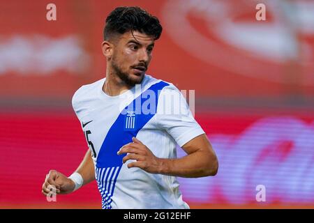 BRUSSEL, BELGIEN - 3. JUNI: Athanasios Andoutsos aus Griechenland während des Internationalen Freundschaftsspiel zwischen Belgien und Griechenland im König-Baudouin-Stadion Stockfoto