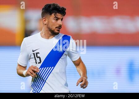 BRUSSEL, BELGIEN - 3. JUNI: Athanasios Andoutsos aus Griechenland während des Internationalen Freundschaftsspiel zwischen Belgien und Griechenland im König-Baudouin-Stadion Stockfoto