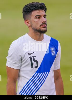 BRUSSEL, BELGIEN - 3. JUNI: Athanasios Andoutsos aus Griechenland während des Internationalen Freundschaftsspiel zwischen Belgien und Griechenland im König-Baudouin-Stadion Stockfoto