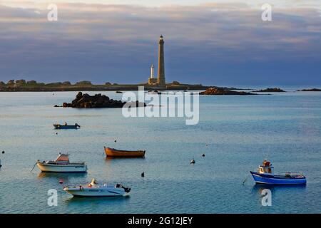 France, Briitany, Finistere, Plouguerneau, Ile Vierge Light House, 82 Meter hoch Stockfoto