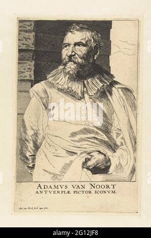 Porträt von Adam van Noort; Iconographie. Stockfoto