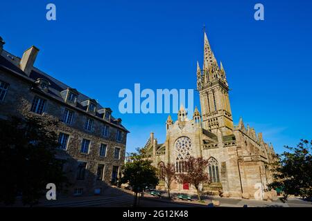 Frankreich, Briitany, Finistere, Saint Pol de Leon, Kreisker Kirche Stockfoto