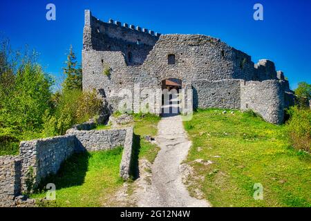 DE - BAYERN/SCHWABEN: Schloss Eisenberg bei Pfronten, Oberallgau Stockfoto