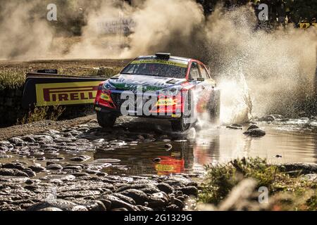 Sardinien, Italien. Juni 2021. 30 Huttunen Jari (FIN), Lukka Mikko (FIN), Hyundai Motorsport N, Hyundai NG i20, Aktion während der Rallye Italia Sardegna 2021, 5. Lauf der FIA WRC 2021, FIA World Rally Championship, vom 3. Bis 6. Juni 2021 in Alghero, Sardinien - Foto Nikos Katikis / DPPI / LiveMedia Kredit: Independent Photo Agency/Alamy Live News Stockfoto