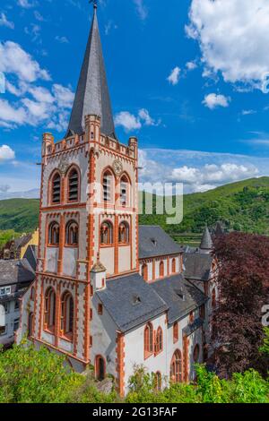 St. Peter´s Bacharach, Oberes Mittelrheintal, UNESCO-Weltkulturerbe, Rheinland-Pfalz, Deutschland Stockfoto