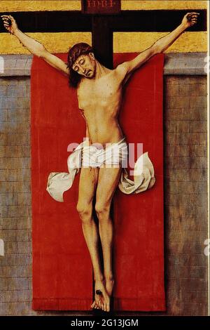 Rogier Van Der Weyden - Kreuzigungsdiptychon 1460 1 1460 Stockfoto