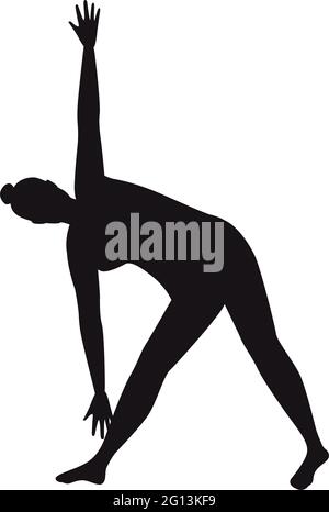 Yoga Krieger Pose Silhouette Stock Vektorgrafik Alamy