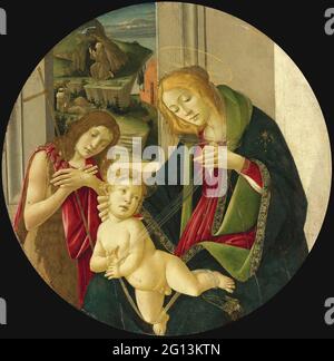 Sandro Botticelli - Madonna mit Kind und dem Jungen Täufer Stockfoto