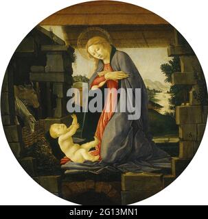 Sandro Botticelli - die Jungfrau, die das Kind anbetend Stockfoto