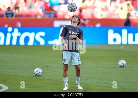 Madrid, Spanien. Juni 2021. Joao Felix von Portugal während des Internationalen Freundschaftsspiel zwischen Spanien und Portugal im Wanda Metropolitano am 4. Juni 2021 in Madrid, Spanien (Foto von Pablo Morano/Orange Picics) Quelle: Orange Pics BV/Alamy Live News Stockfoto