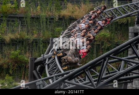 Taron Rapids und Fear and Force zusammen mit Chipas Hochwertige DLSR Professional Grade Images des themenparks phantasialand Stockfoto