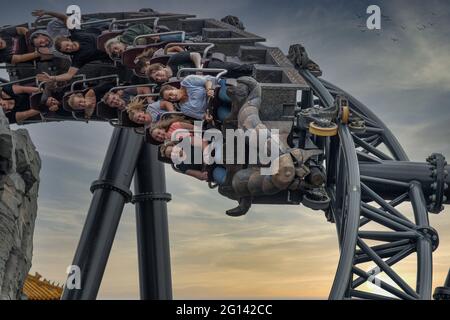 Taron Rapids und Fear and Force zusammen mit Chipas Hochwertige DLSR Professional Grade Images des themenparks phantasialand Stockfoto