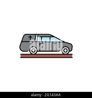 Symbol für die Farbleitung des Wagens. Isoliertes Vektorelement. Skizzieren Piktogramm für Web-Seite, mobile App, Promo Stock Vektor