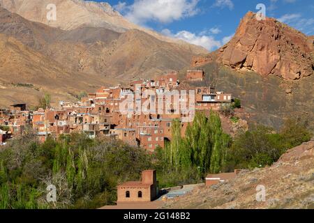 Altes Dorf Abyaneh in der Nähe der Stadt Natanz im Iran Stockfoto