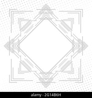Weißer und grauer abstrakter Hintergrund mit grauen Linien und Halbton. Modernes Licht futuristischen Cartoon Banner. Moderne graue diagonale abstrakte Textur. Vektor Stock Vektor