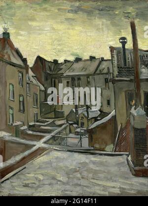 Vincent Van Gogh - Häuser von hinten gesehen Stockfoto