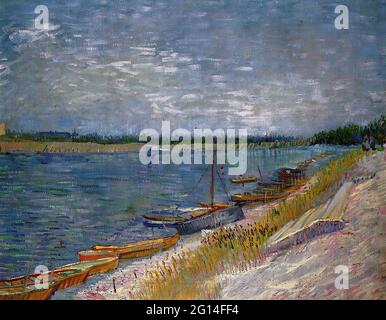 Vincent Van Gogh - Anlegeboote 1887 Stockfoto