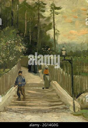 Vincent Van Gogh - Pfad in Montmartre Stockfoto