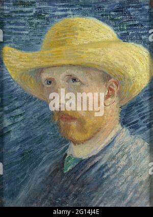 Vincent Van Gogh - Selbstporträt mit Strohhut 02 Stockfoto