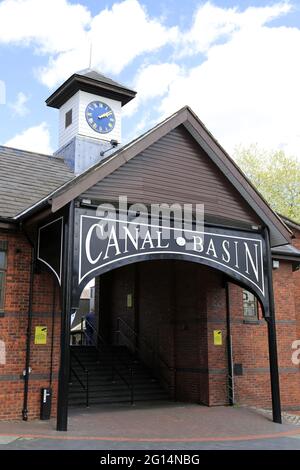 Coventry Canal Basin, St Nichola Street, Coventry, West Midlands, England, Großbritannien, Großbritannien, Europa Stockfoto