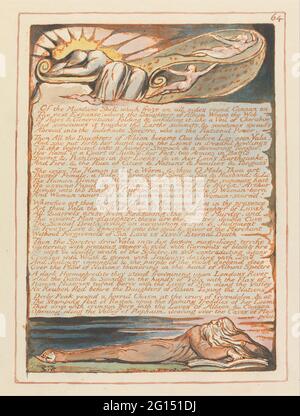 William Blake - Jerusalem, Tafel 64, der weltlichen Muschel.... Stockfoto