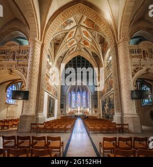 Kathedrale Notre-Dame Innenraum - Luxemburg-Stadt, Luxemburg Stockfoto